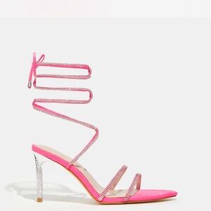 Elegant Pink Strappy Heels
